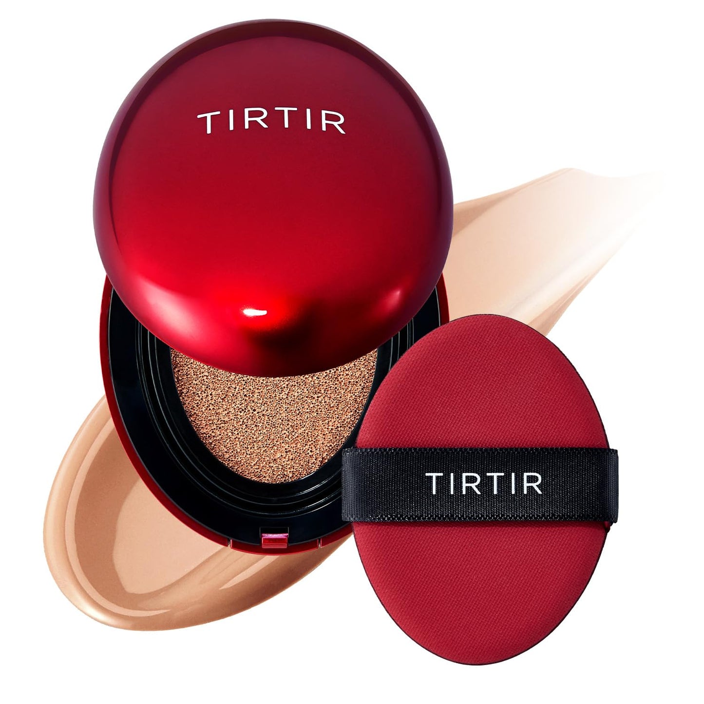 TIRTIR Mask Fit Red Cushion Foundation | Full Coverage, Weightless, Satin Glow Finish – 40 Shades Korean K-Beauty Foundation for All Skin Tones