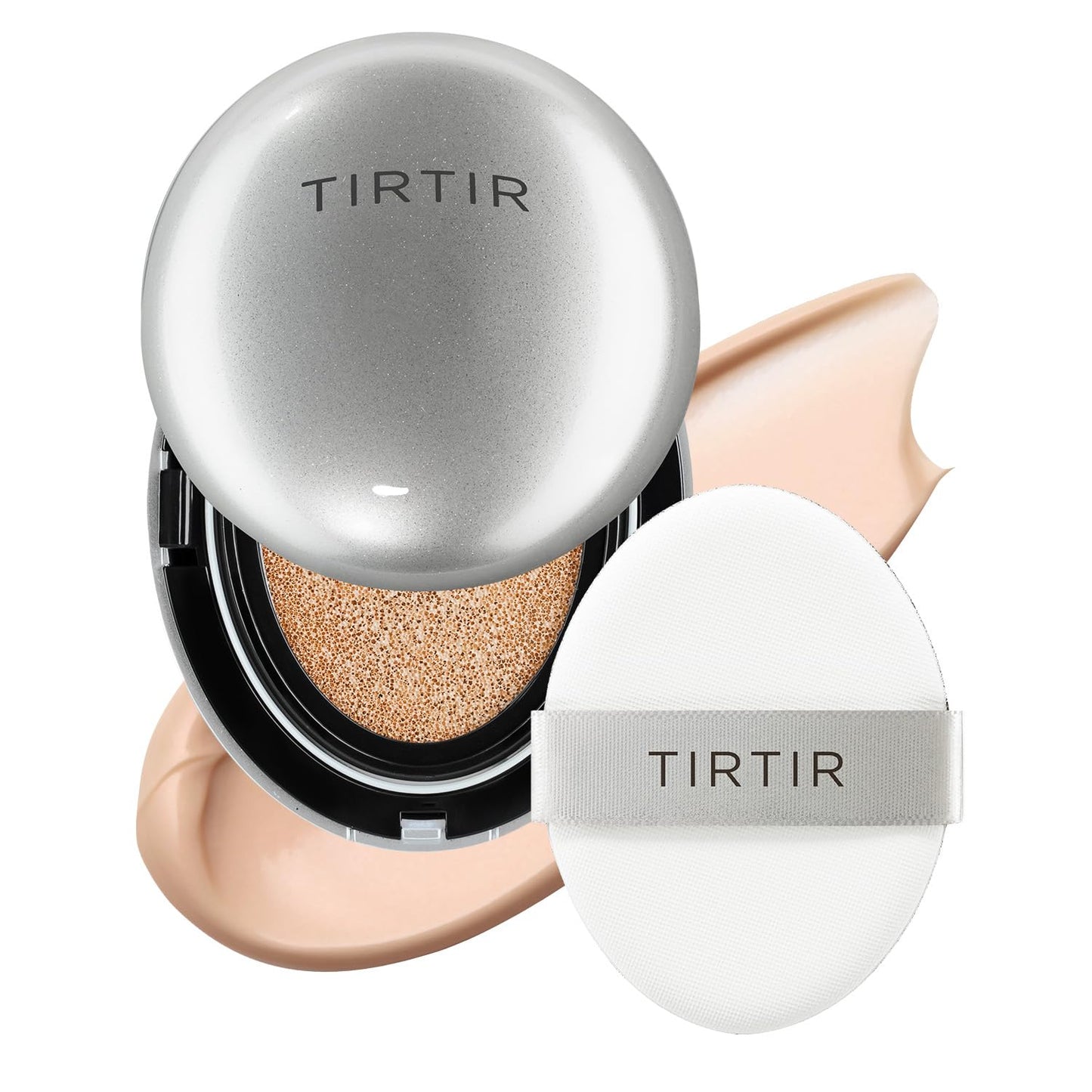 TIRTIR Mask Fit Aura Silver Cushion Foundation | Semi-Glow Finish, Natural Coverage & 72-Hour Radiant Hydration – Lightweight K-Beauty Cushion for Dry & Combination Skin