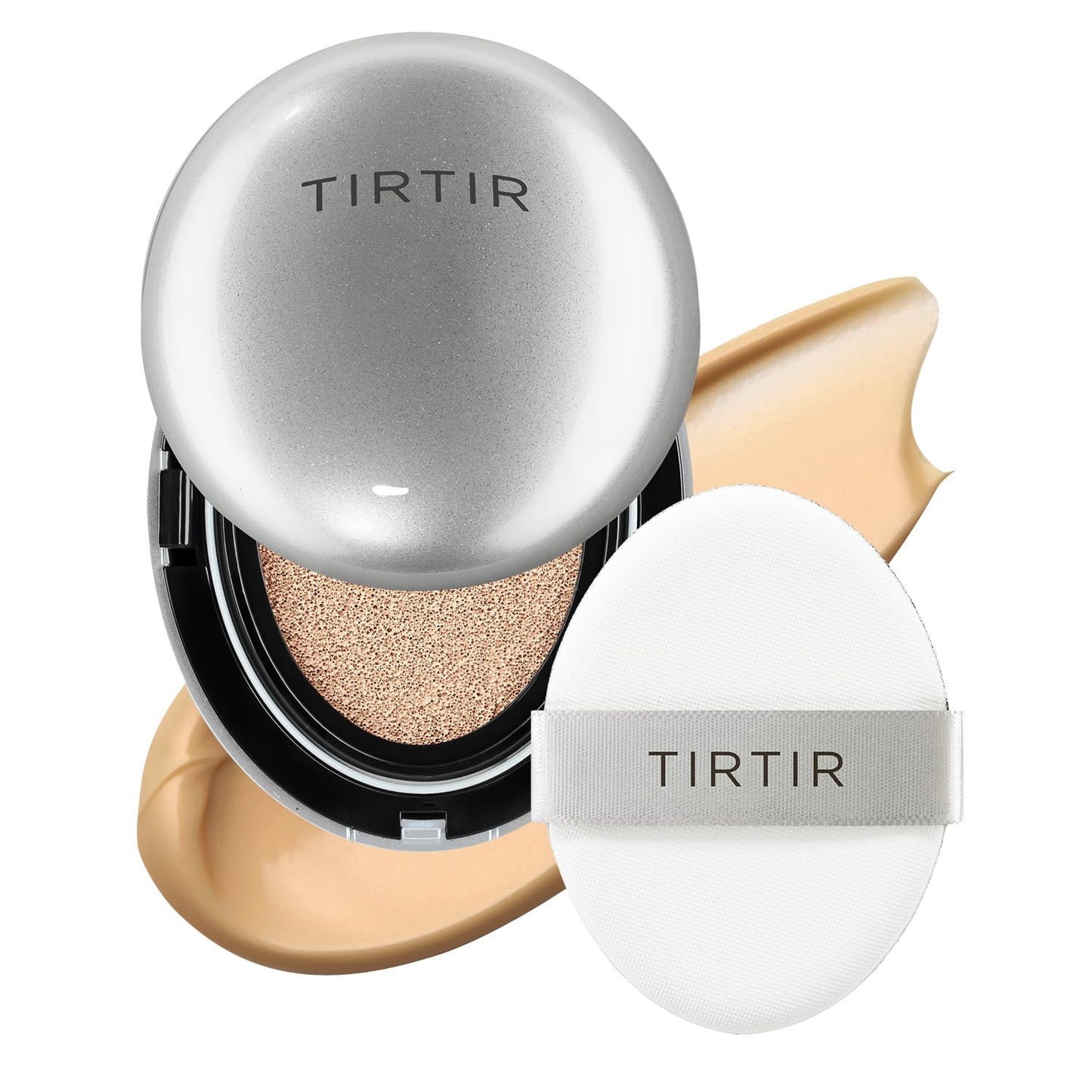 TIRTIR Mask Fit Aura Silver Cushion Foundation | Semi-Glow Finish, Natural Coverage & 72-Hour Radiant Hydration – Lightweight K-Beauty Cushion for Dry & Combination Skin