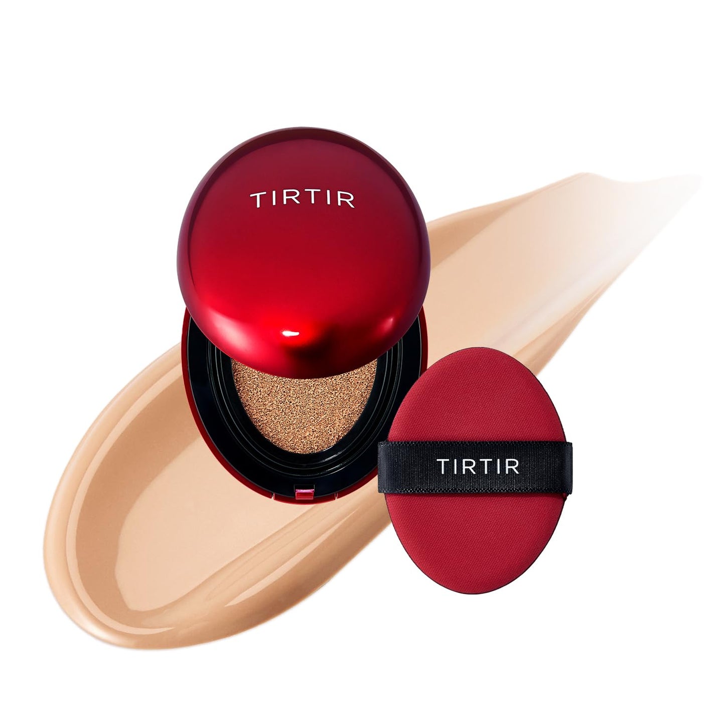 TIRTIR Mask Fit Red Cushion Foundation | Full Coverage, Weightless, Satin Glow Finish – 40 Shades Korean K-Beauty Foundation for All Skin Tones