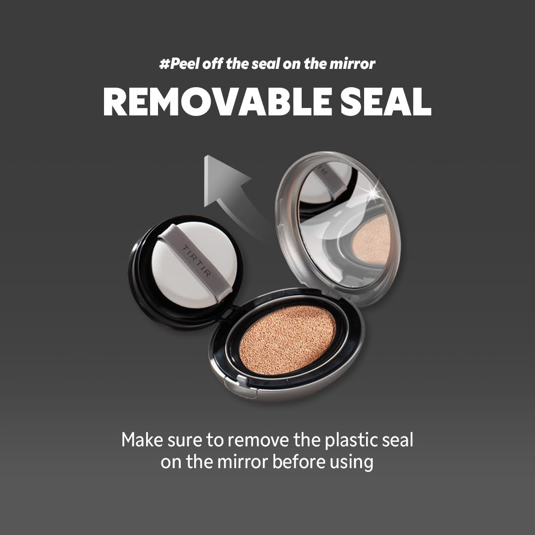TIRTIR Mask Fit Aura Silver Cushion Foundation | Semi-Glow Finish, Natural Coverage & 72-Hour Radiant Hydration – Lightweight K-Beauty Cushion for Dry & Combination Skin