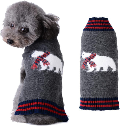Cozy Christmas Dog Sweater - Stylish Black Peace Design for Small to Medium Dogs - Perfect Holiday Outfit for Your Furry Friend