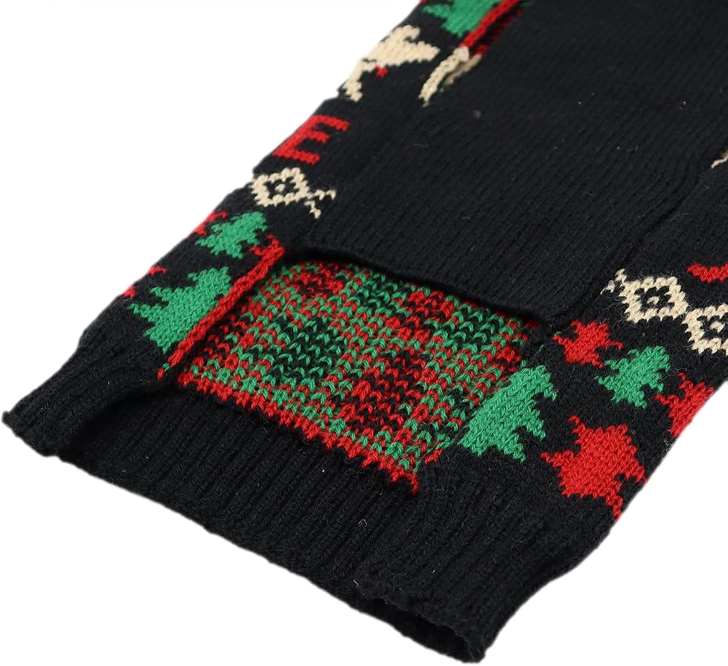 Cozy Christmas Dog Sweater - Stylish Black Peace Design for Small to Medium Dogs - Perfect Holiday Outfit for Your Furry Friend