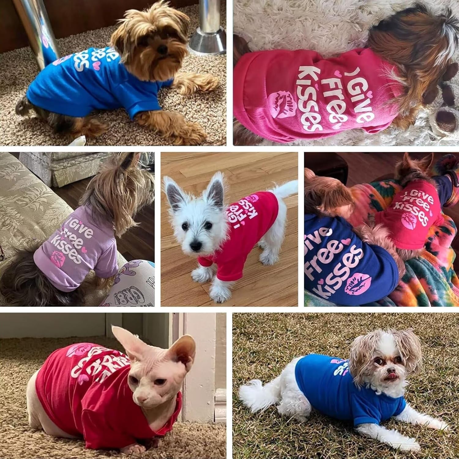 Adorable 3-Pack Soft Cotton T-Shirts for Small Dogs - Perfect for Puppies and Kittens - Stylish Outfits for Chihuahua, Yorkie, and More!