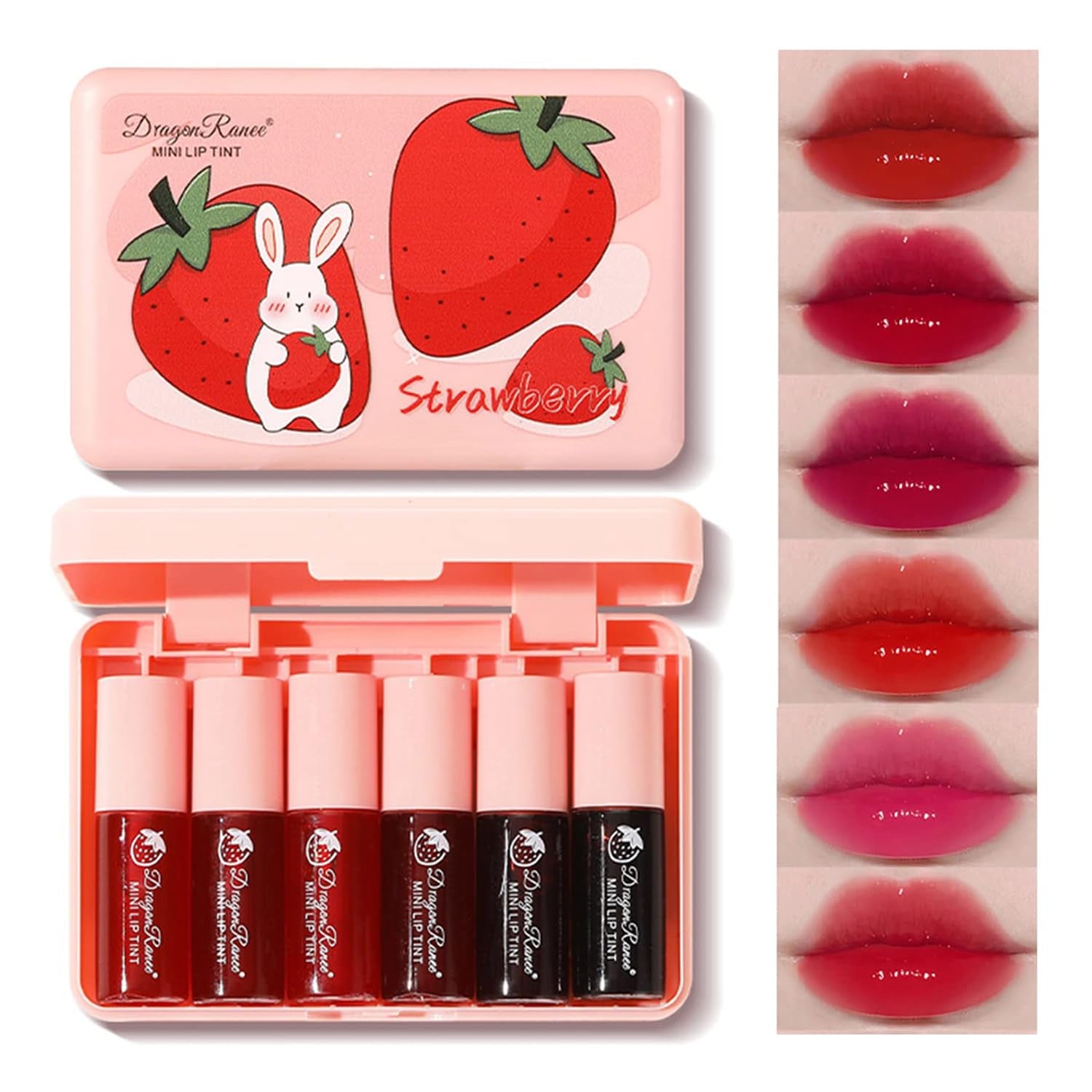 6-Color K-Beauty Lip Tint | Waterproof 3-in-1 Tint