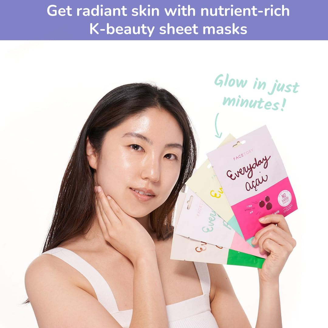 EVERYDAY 8 Sheet Mask Set | Premium K-Beauty Masks