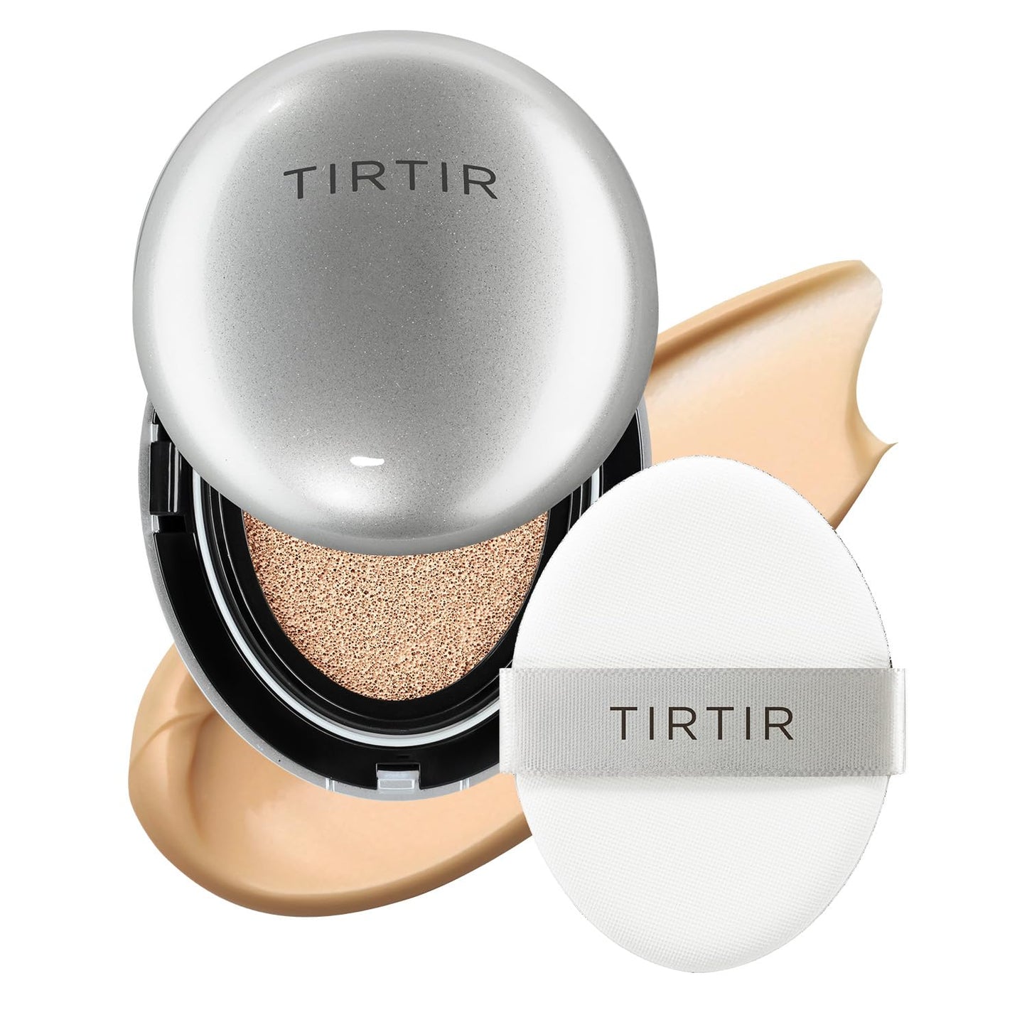 TIRTIR Mask Fit Aura Silver Cushion Foundation | Semi-Glow Finish, Natural Coverage & 72-Hour Radiant Hydration – Lightweight K-Beauty Cushion for Dry & Combination Skin